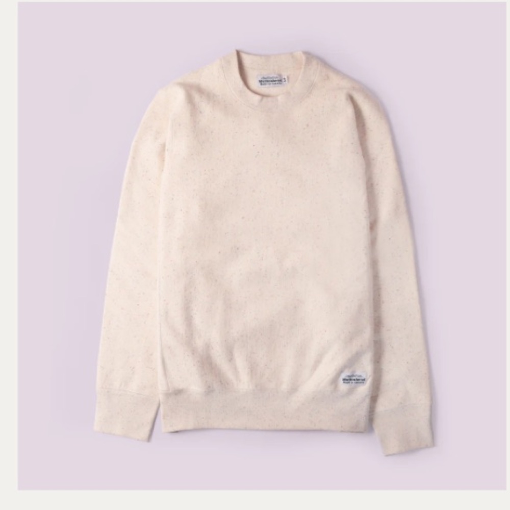 Muttonhead Cabin Crew Men XL Tan Textured Cotton Logo Streetwear Scandi Neutral
